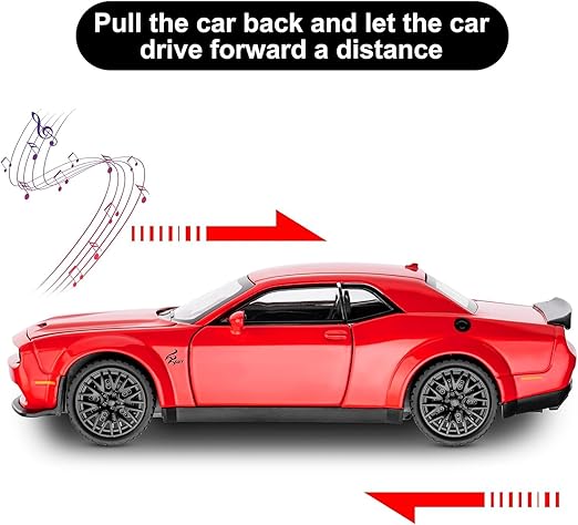 1:24 Scale Exclusive Alloy Metal Pull Back Die-cast Car Model with Sound Light Mini Auto Toy for Kids Metal Model Toy Car