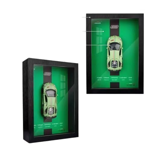 Lamborghini 3D Car Frame Wall Art Wooden Frame With Removable Die-Cast Cars Pull-Back Action Lights And Opening Doors Collectible Display For Car Lovers