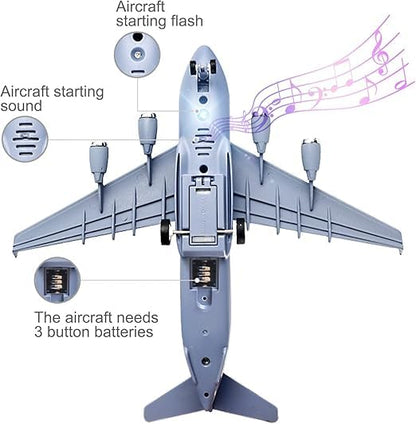 Aircraft Toy - Scale 1:300 Die-Cast Air Force Plane with Light & Sound