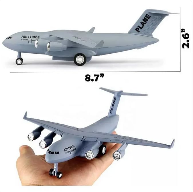 Aircraft Toy - Scale 1:300 Die-Cast Air Force Plane with Light & Sound