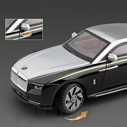 1:24 Rolls-Royce Spectre Luxury Metal Toy Car Big Size Diecast with Openable Doors Light Sound Pull Back