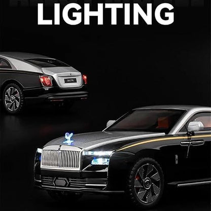 1:24 Rolls-Royce Spectre Luxury Metal Toy Car Big Size Diecast with Openable Doors Light Sound Pull Back