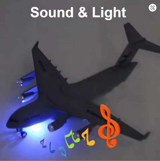 Aircraft Toy - Scale 1:300 Die-Cast Air Force Plane with Light & Sound