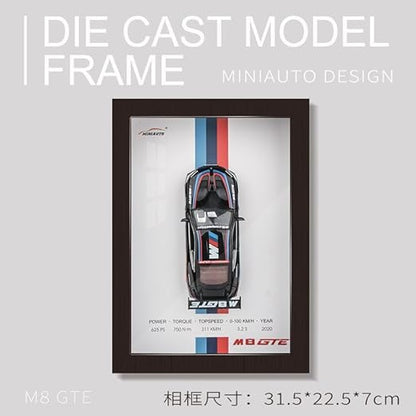 M8 GTE  1:32 3D Photo Frame Alloy Metal Diecast Sports Car Model