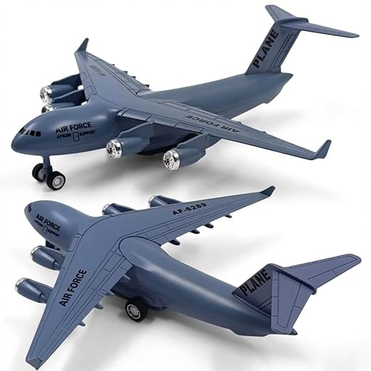 Aircraft Toy - Scale 1:300 Die-Cast Air Force Plane with Light & Sound