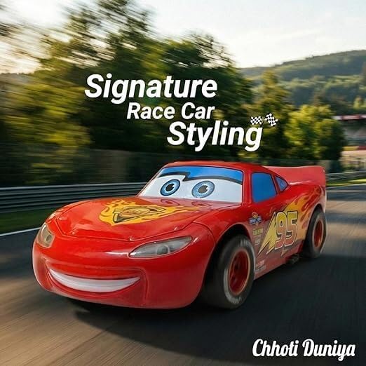 95 Style Diecast Car 1:28 Scale with Opening Hood, Lights & Sound, Pull Back Action Racing Car