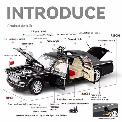 1:24 Scale Hongqi L5 Die-Cast  presidential vehicle Luxury Sedan Model Car | Metal body toy vehicle|