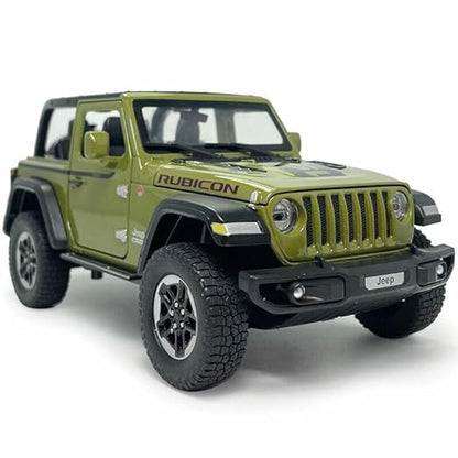 1:24 Diecast Model Alloy Jeep Wrangler Rubicon 1941 Open Roof Metal Pullback