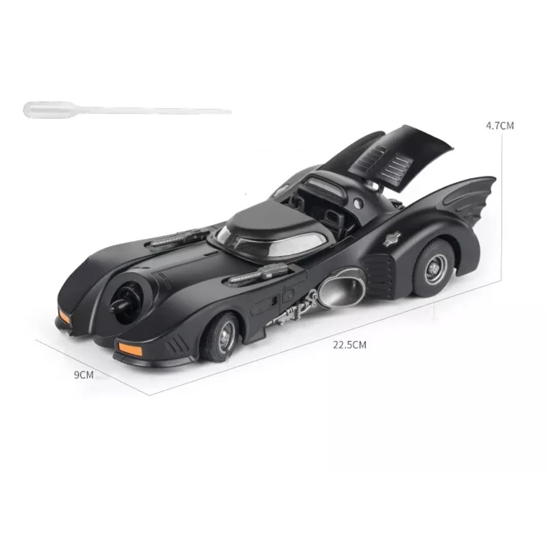 Diecast Black Batman Car 1/24 Scale Model, Pull Back Vehicle Alloy Simulation Supercar
