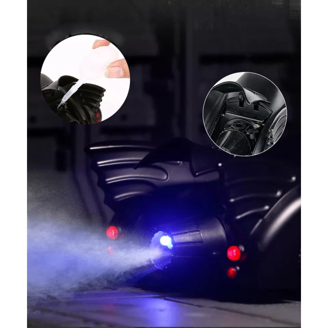 Diecast Black Batman Car 1/24 Scale Model, Pull Back Vehicle Alloy Simulation Supercar
