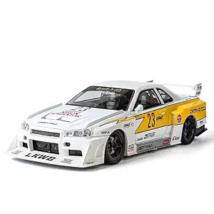 1:24 Nissan Skyline GTR-R34 S15 Diecast Model Metal Pull Back Toy car for Kids (Multicolor, Pack of: 1)