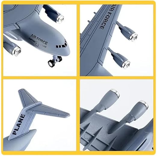 Aircraft Toy - Scale 1:300 Die-Cast Air Force Plane with Light & Sound
