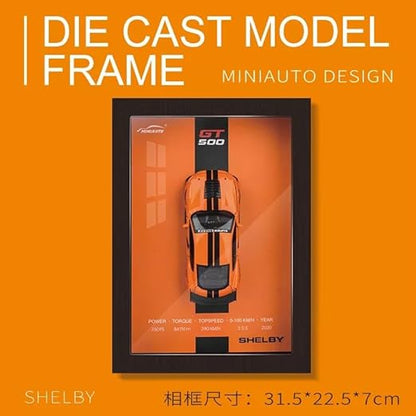 Shelby 1:32 3D Photo Frame Alloy Metal Diecast Sports Car Model Simulation 3D Racing  | Wooden Photo Frame Version 3D Sports Car