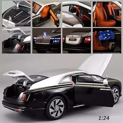 1:24 Rolls-Royce Spectre Luxury Metal Toy Car Big Size Diecast with Openable Doors Light Sound Pull Back