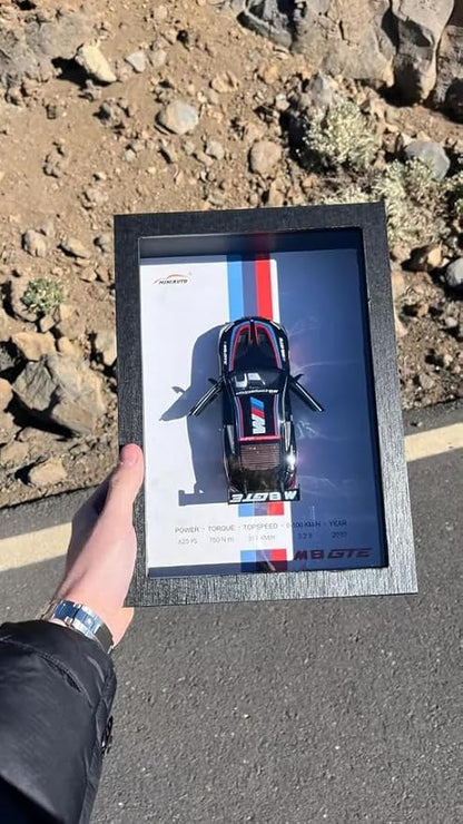 M8 GTE  1:32 3D Photo Frame Alloy Metal Diecast Sports Car Model