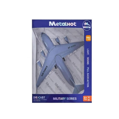 Aircraft Toy - Scale 1:300 Die-Cast Air Force Plane with Light & Sound