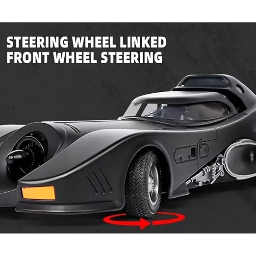 Diecast Black Batman Car 1/24 Scale Model, Pull Back Vehicle Alloy Simulation Supercar