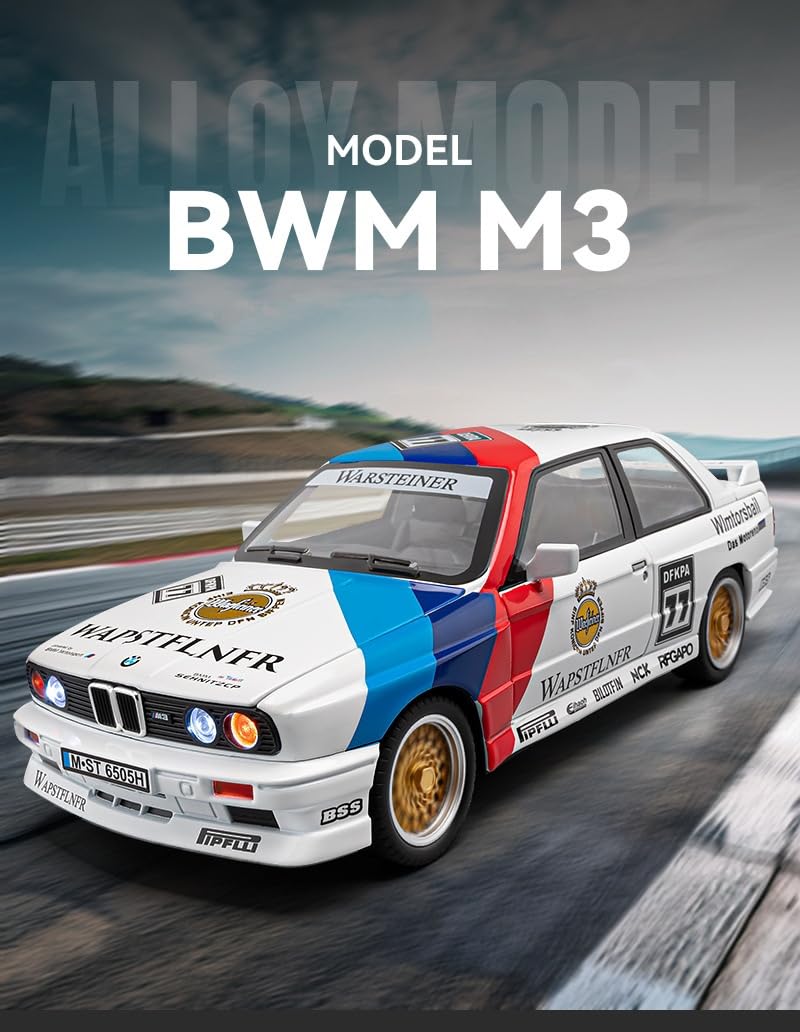 BMW M3 1988 E30 DTM Flower Edition 1:24 Diecast Metal Car