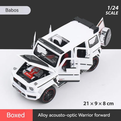 1:24 Mercedes Benz BRABUS G800 High Simulation Diecast Metal Alloy Model car Sound Light Pull Back Collection