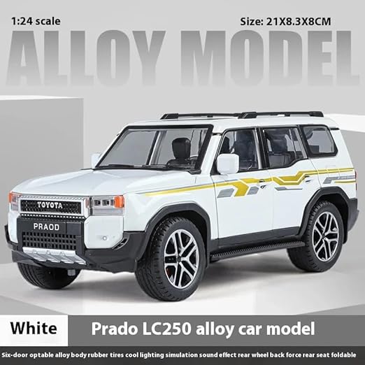 1/24 Scale Toyota Land Cruiser Prado LC250 Alloy Diecast Model