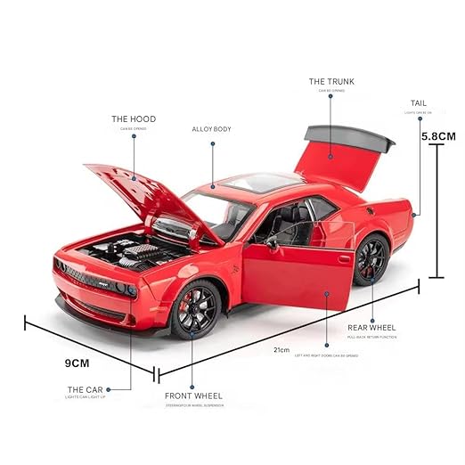 1:24 Scale Exclusive Alloy Metal Pull Back Die-cast Car Model with Sound Light Mini Auto Toy for Kids Metal Model Toy Car
