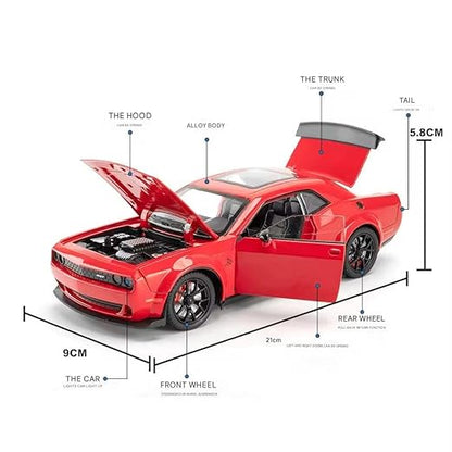 1:24 Scale Exclusive Alloy Metal Pull Back Die-cast Car Model with Sound Light Mini Auto Toy for Kids Metal Model Toy Car