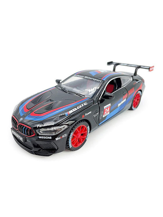 BMW M8 Black CAR 1:24 Big Toy Car Metal Pull Back Diecast