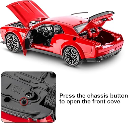 1:24 Scale Exclusive Alloy Metal Pull Back Die-cast Car Model with Sound Light Mini Auto Toy for Kids Metal Model Toy Car