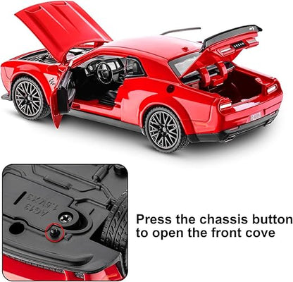1:24 Scale Exclusive Alloy Metal Pull Back Die-cast Car Model with Sound Light Mini Auto Toy for Kids Metal Model Toy Car