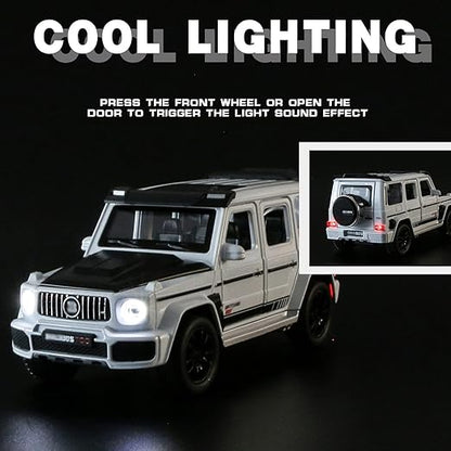 1:24 Mercedes Benz BRABUS G800 High Simulation Diecast Metal Alloy Model car Sound Light Pull Back Collection
