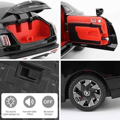 1:24 Rolls-Royce Spectre Luxury Metal Toy Car Big Size Diecast with Openable Doors Light Sound Pull Back