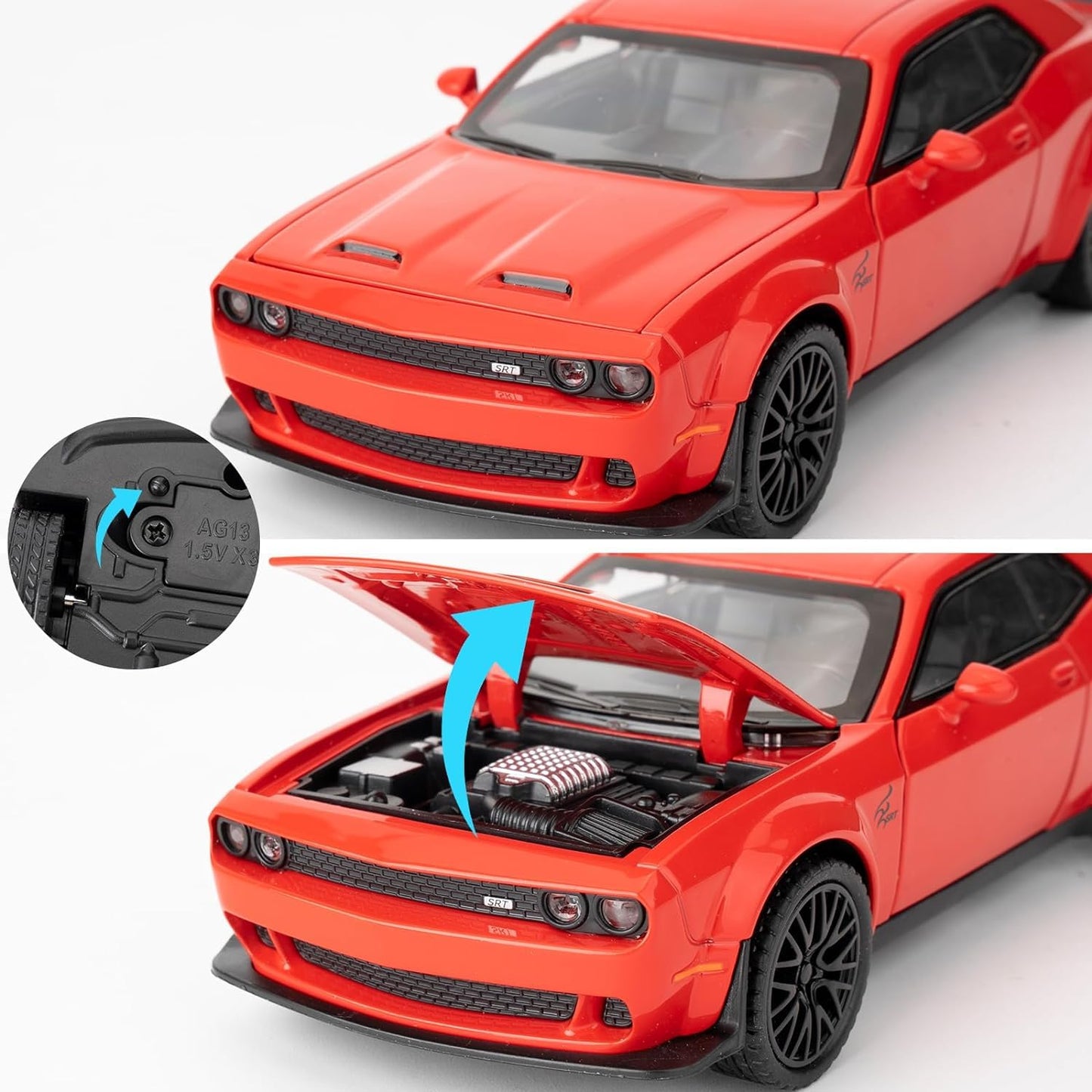 1:24 Scale Exclusive Alloy Metal Pull Back Die-cast Car Model with Sound Light Mini Auto Toy for Kids Metal Model Toy Car