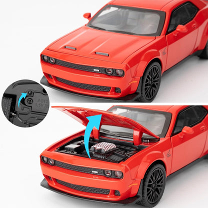 1:24 Scale Exclusive Alloy Metal Pull Back Die-cast Car Model with Sound Light Mini Auto Toy for Kids Metal Model Toy Car