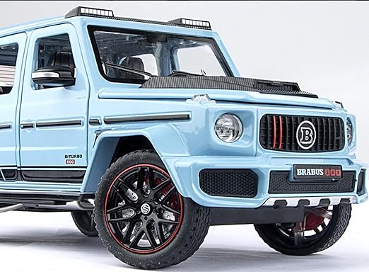 1:24 Mercedes Benz BRABUS G800 High Simulation Diecast Metal Alloy Model car Sound Light Pull Back Collection