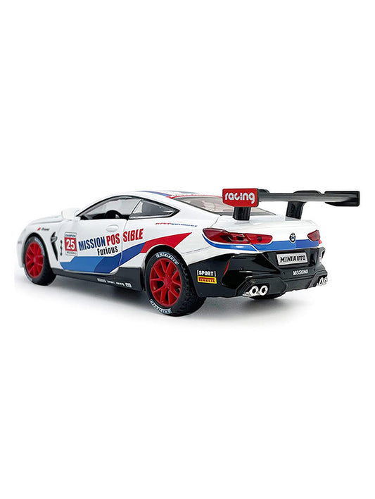 BMW M8 Black CAR 1:24 Big Toy Car Metal Pull Back Diecast