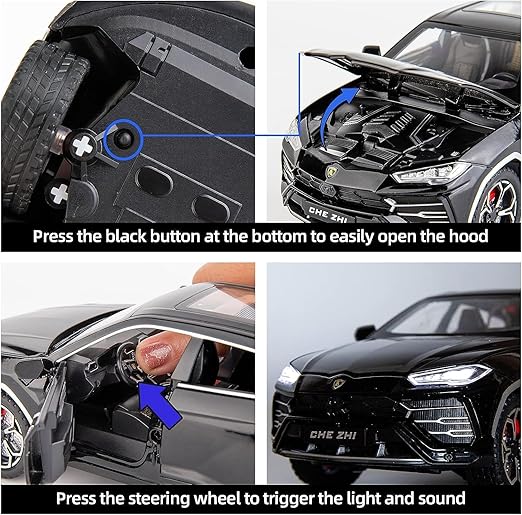 1:24 Diecast Metal  Lamborghini Urus Pull Back Car Toy Car