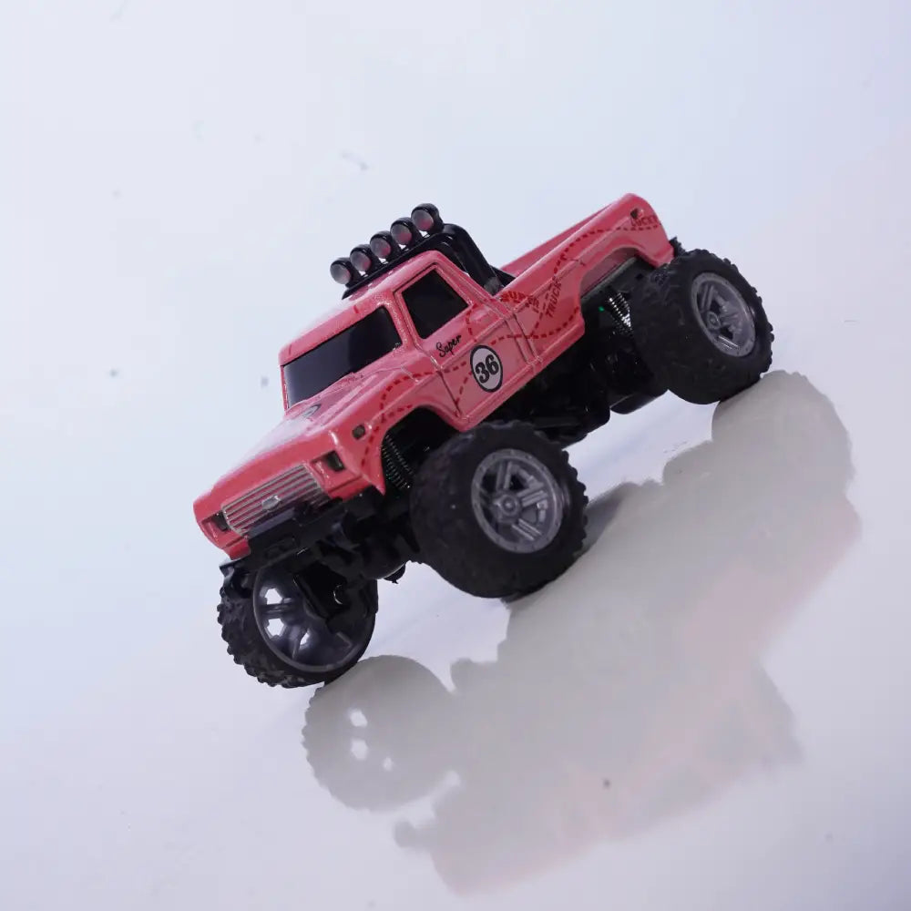Pocket 1:64 Scale Metal RC Truck. Mini High-Speed Remote Control Rampage