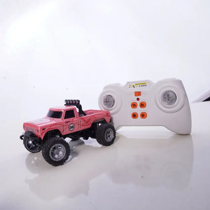Pocket 1:64 Scale Metal RC Truck. Mini High-Speed Remote Control Rampage